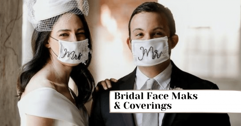 Stylish Masks And Coverings For Bride And Grooms