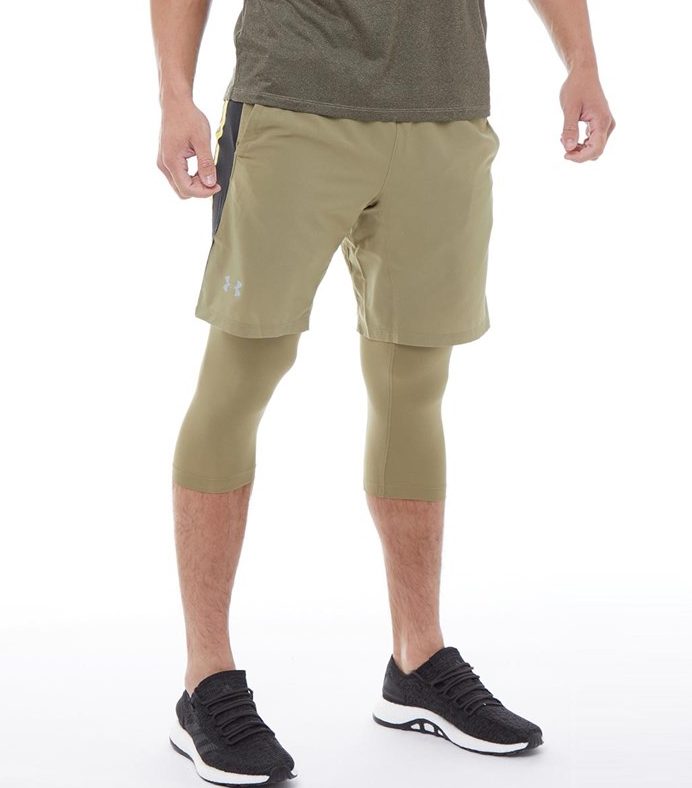 Under Armour Mens Launch 2 In 1 Long Running Shorts