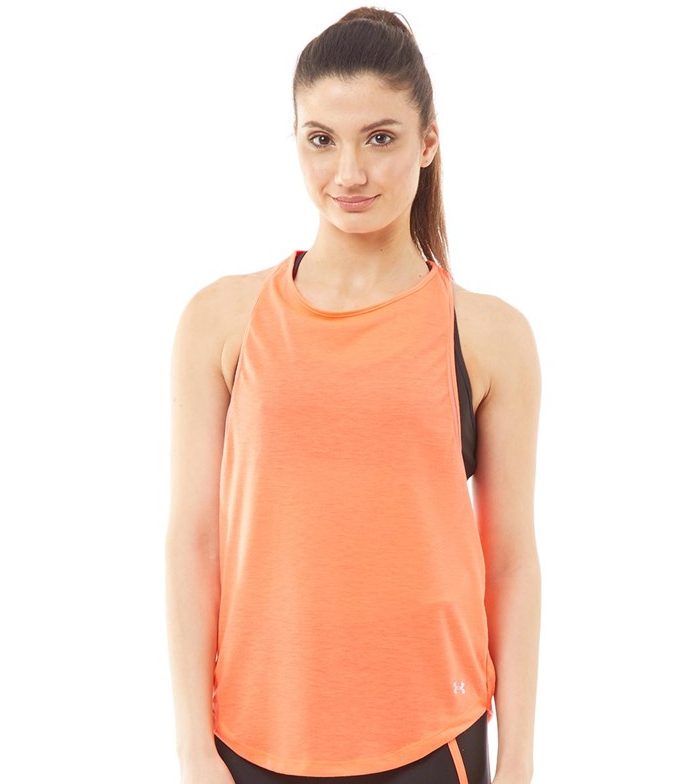 Under Armour Womens Whisperlight Mesh Tank Peach Plasma