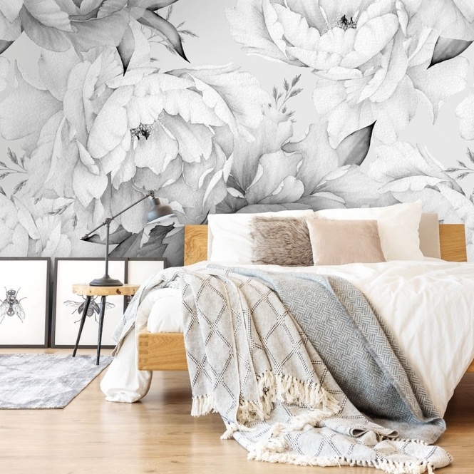 Vintage Peony Mural