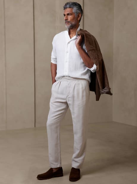 CASTELLO UNTUCKED LINEN RESORT SHIRT