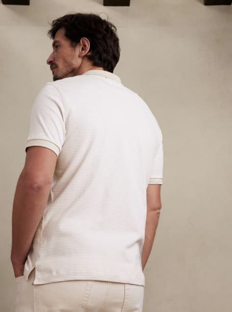 LUXURY-TOUCH PERFORMANCE POLO white back
